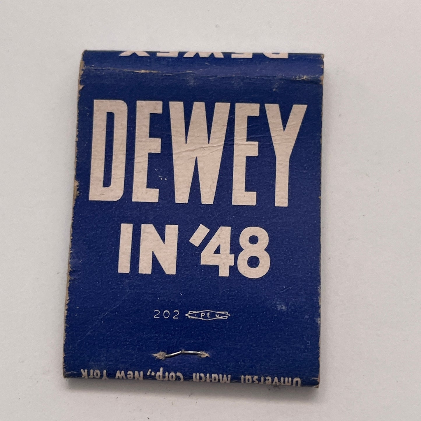 Vote Dewey in '48 Political Vintage Matchbook Cover TB8-MB-7