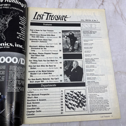 1983 July - Lost Treasure Magazine - Treasure Hunting Gold Prospecting M15
