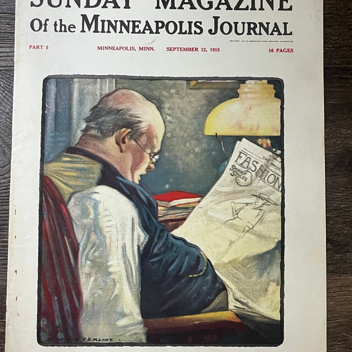 1915 Sunday Magazine Minneapolis Journal COVER Hoop-La for the Boss 10x14 V10