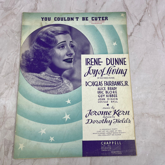 You Couldn't Be Cuter Irene Dunn Joy of Living Antique Sheet Music Ti5