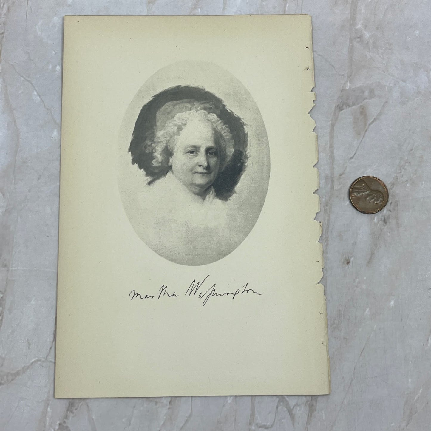 1898 Engraving Martha Washington American Statesmen John T. Morse 5x7" AE4