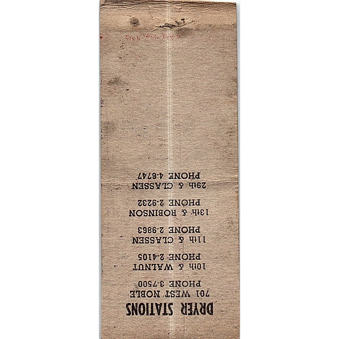 Hercules Motor Oils Oklahoma City John Dryer Vintage Matchbook Cover SC7-Y10