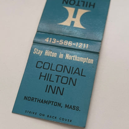 Colonial Hilton Inn Northampton MA Vintage Matchbook Cover TB8-MB2-2