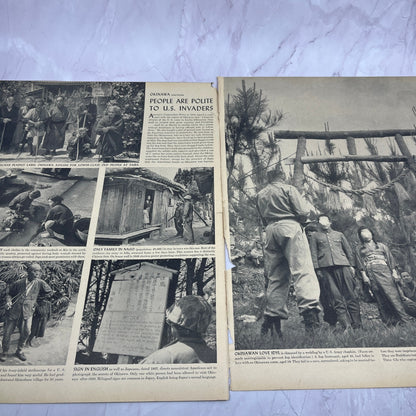 WWII Pacific Theater Okinawa Japan 1945 Life Magazine 3 Page Article V14-1