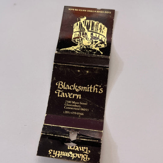 Blacksmith's Tavern 2300 Main St Glastonbury CT Matchbook Cover TB6-MB1-10