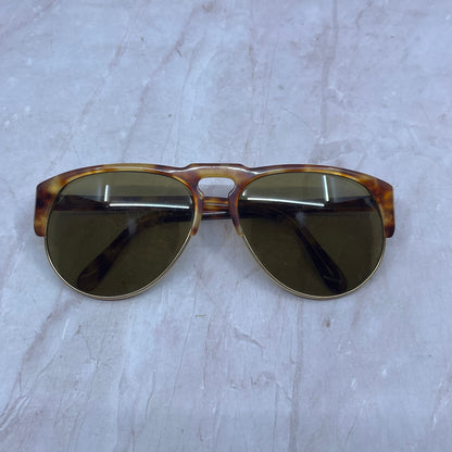 Vintage Aviator Style Acrylic Tortoiseshell & Gold Tone Sunglasses TH9-G2-7