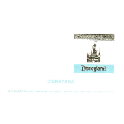 Disneyana Disneyland Anaheim CA Vintage Business Card SF3-B1