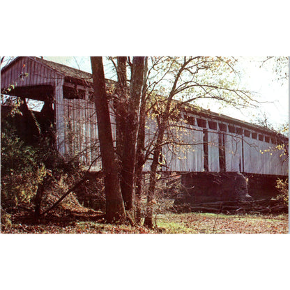 Butler County Four Mile Creek Oxford Ohio Covered Bridge Postcard PC2