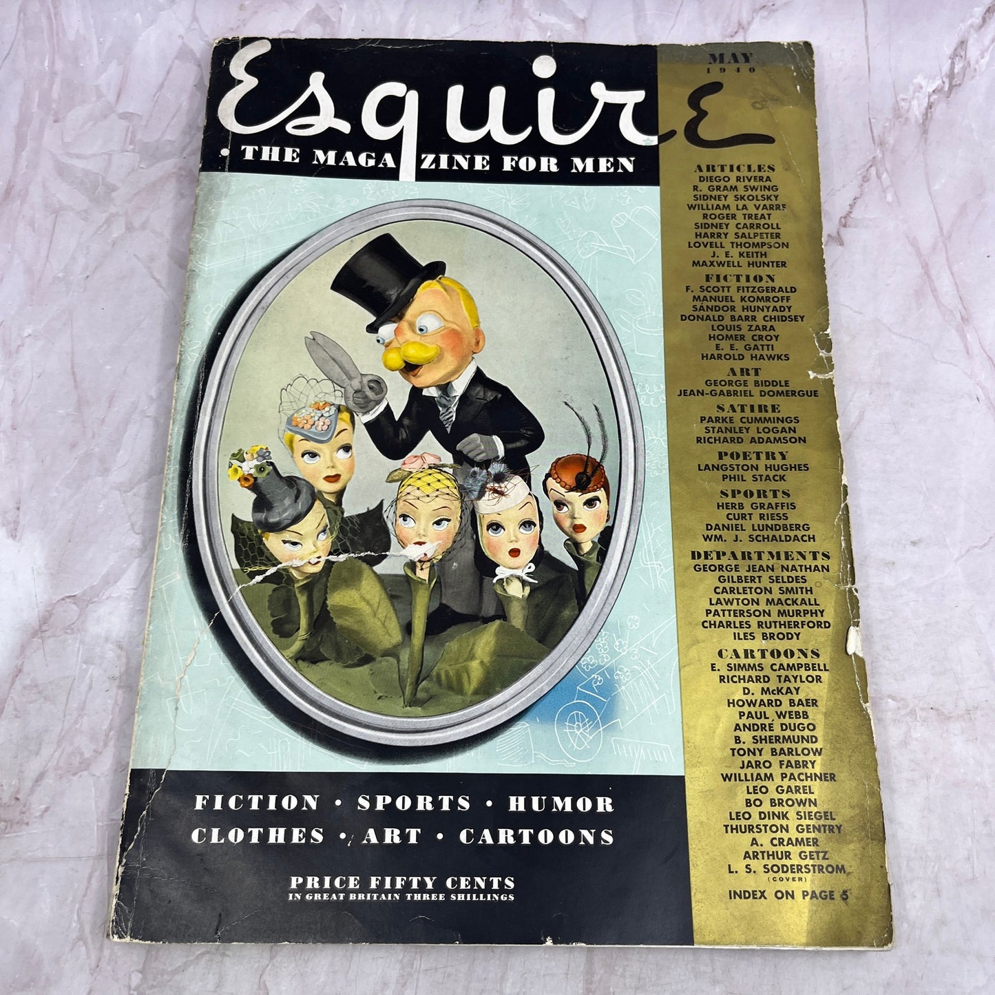 1940 Esquire May- Diana Barrymore Blues music Stalin Bob Crosby Sugar Daddy TK3