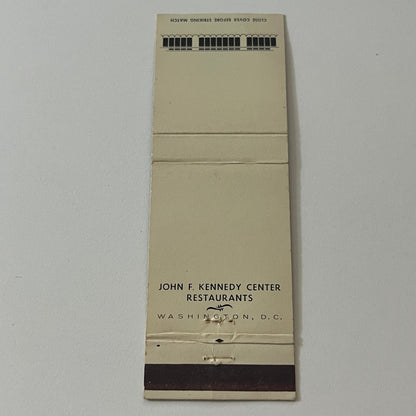 John F Kennedy Center Restaurants Washington DC Vintage Matchbook TB6-MB2-5