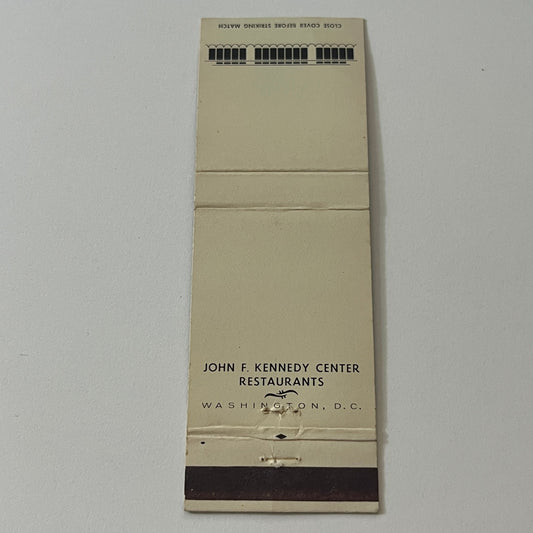 John F Kennedy Center Restaurants Washington DC Vintage Matchbook TB6-MB2-5