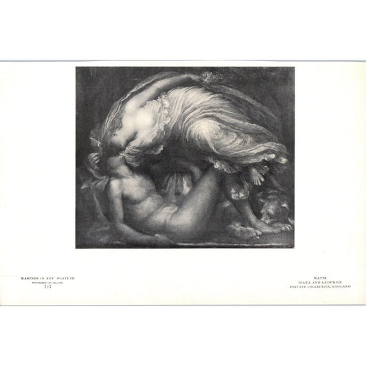 Orpheus and Eurydice - Watts c1905 Art Print D12