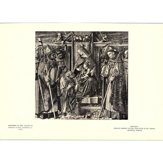 Infant Christ Giving the Keys to St. Peter - Crivelli 1908 Litho Art Print AF4-8