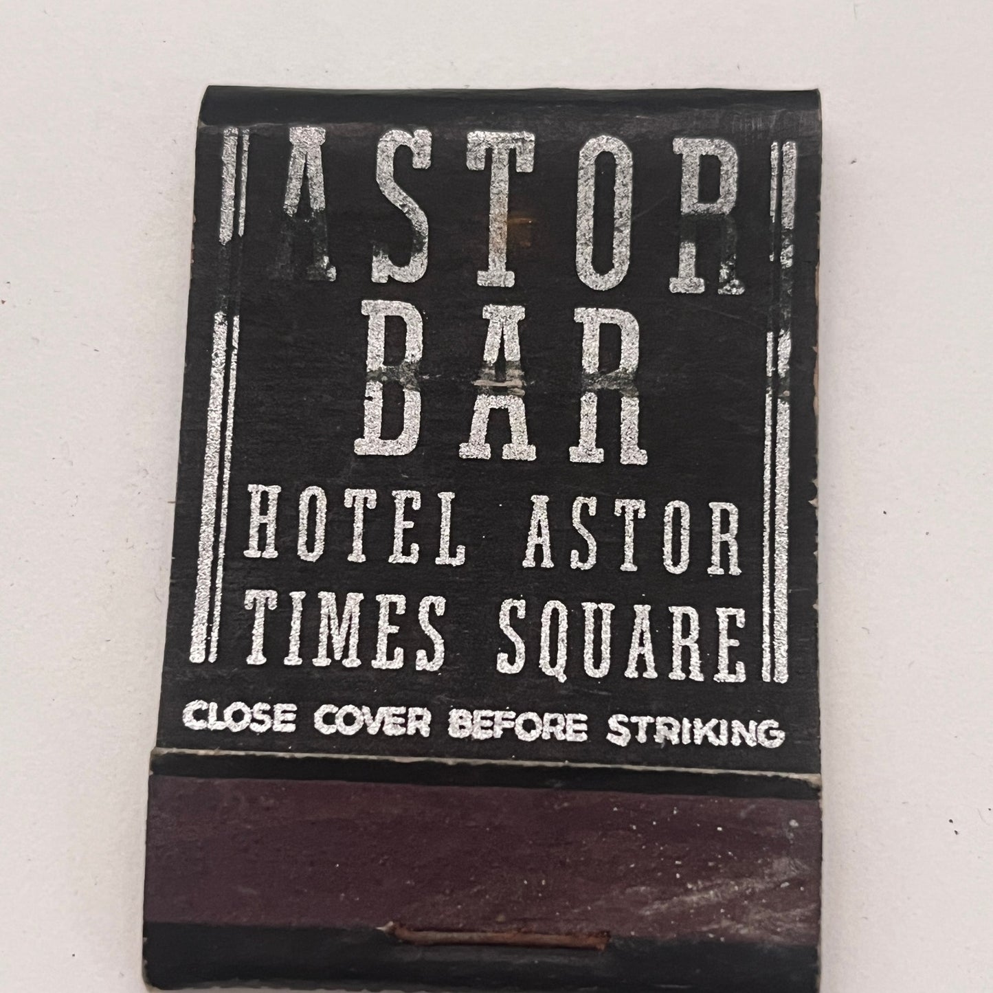 Astor Bar Hotel Astor Times Square Vintage Matchbook Cover TB8-MB2-5