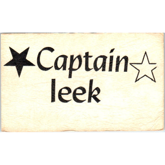Captain Leek Music Act Vintage Business Card SD8-B12