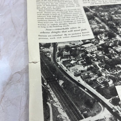 Eternit Asbestos Shingles 1928 Original Magazine Advertisement FL6-8