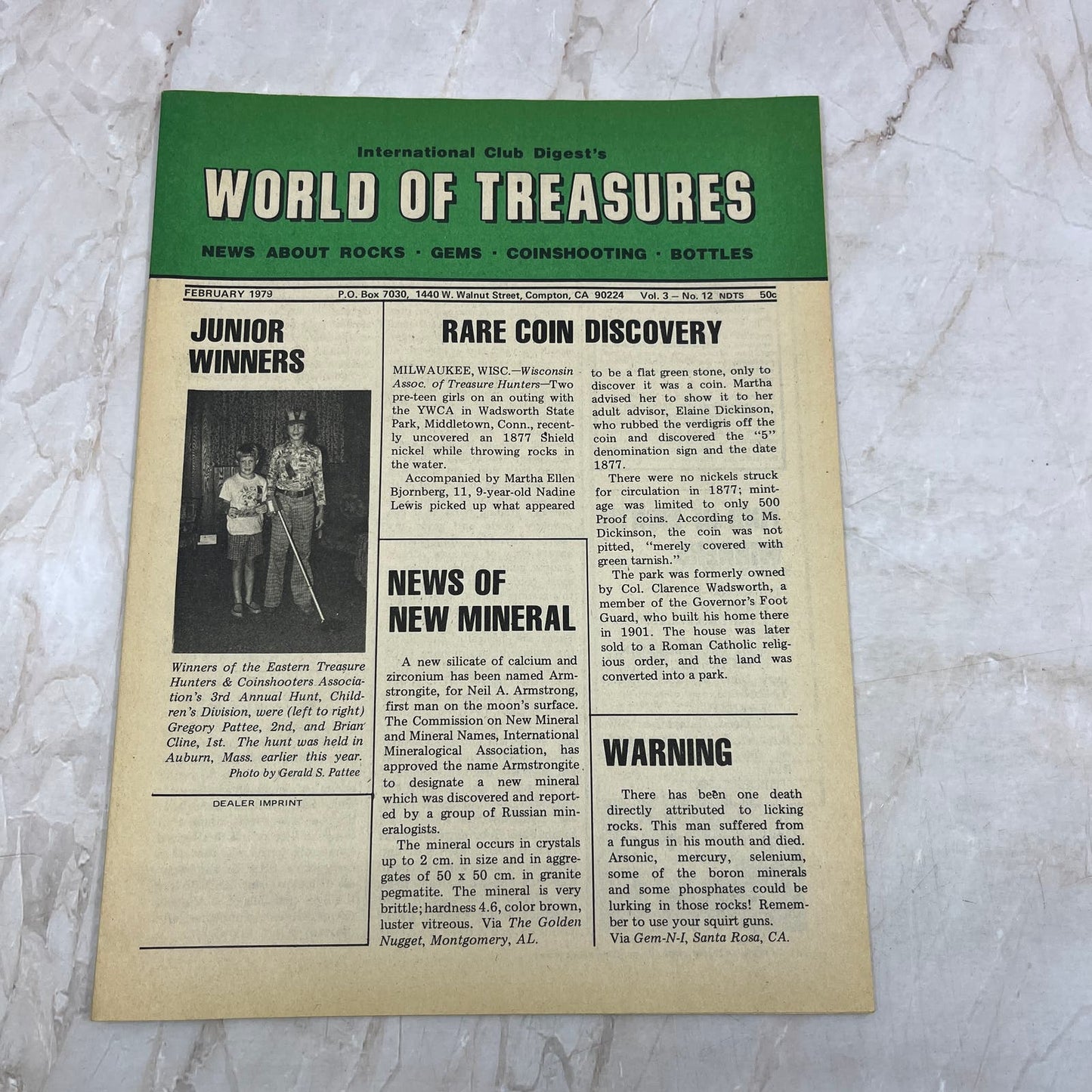 1979 Feb - International Club Digest World of Treasures Magazine Newsletter M16