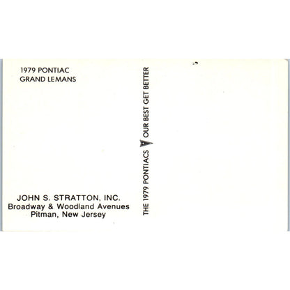 1979 Pontiac Grand LeMans John S. Stratton Pitman NJ Vintage Postcard PC11