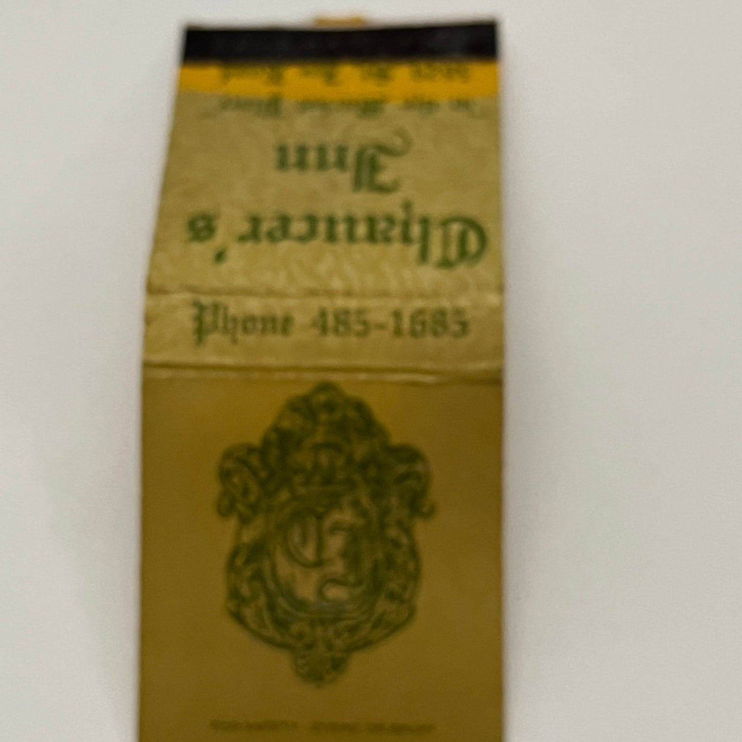 Chaucer's Inn 5629 St. Joe Road Fort Wayne IN Vintage Matchbook TB6-MB2-14