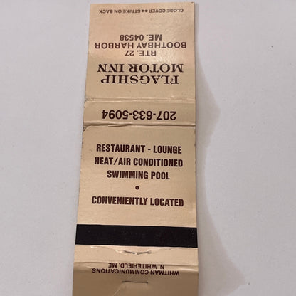 Flagship Motor Inn Boothbay Harbor ME Vintage Matchbook Cover TB6-MB1-10