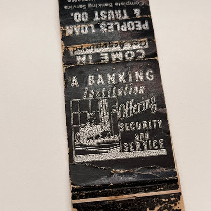 The Peoples Loan and Trust Co Winchester Indiana Vintage Matchbook TB6-MB2-15