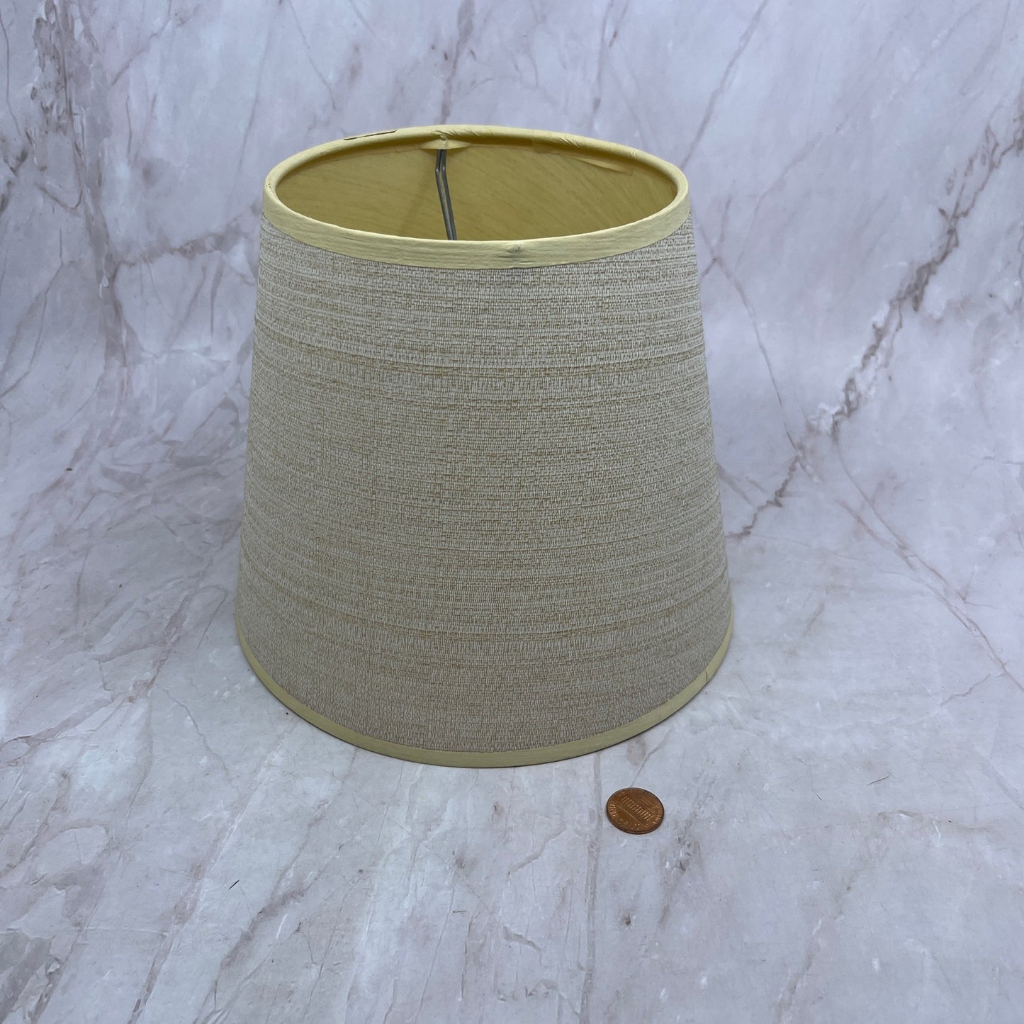 Vintage MCM Beige MCM Clip-on Tapered Drum Lamp Shade 6.75x8"