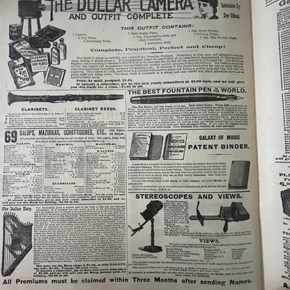 Trifet's Monthly Galaxy of Music 1889 Original Music Catalog Magazine V33-4