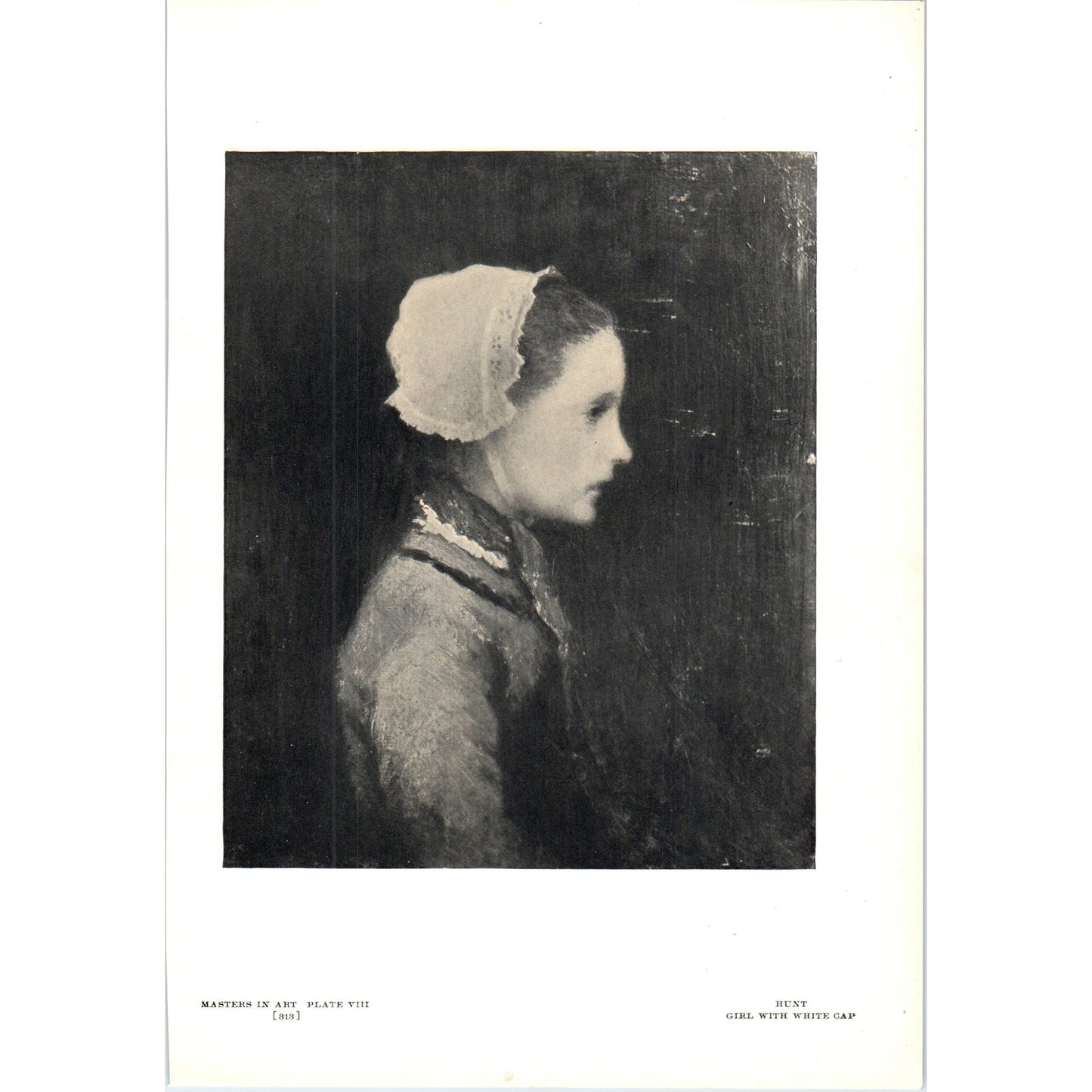 Girl With White Cap - Hunt 1908 Victorian Art Print AB8-MA12