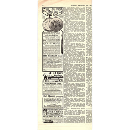 1915 Quaker Oats Puffed Wheat, Rice Original Ad 6x13 V4