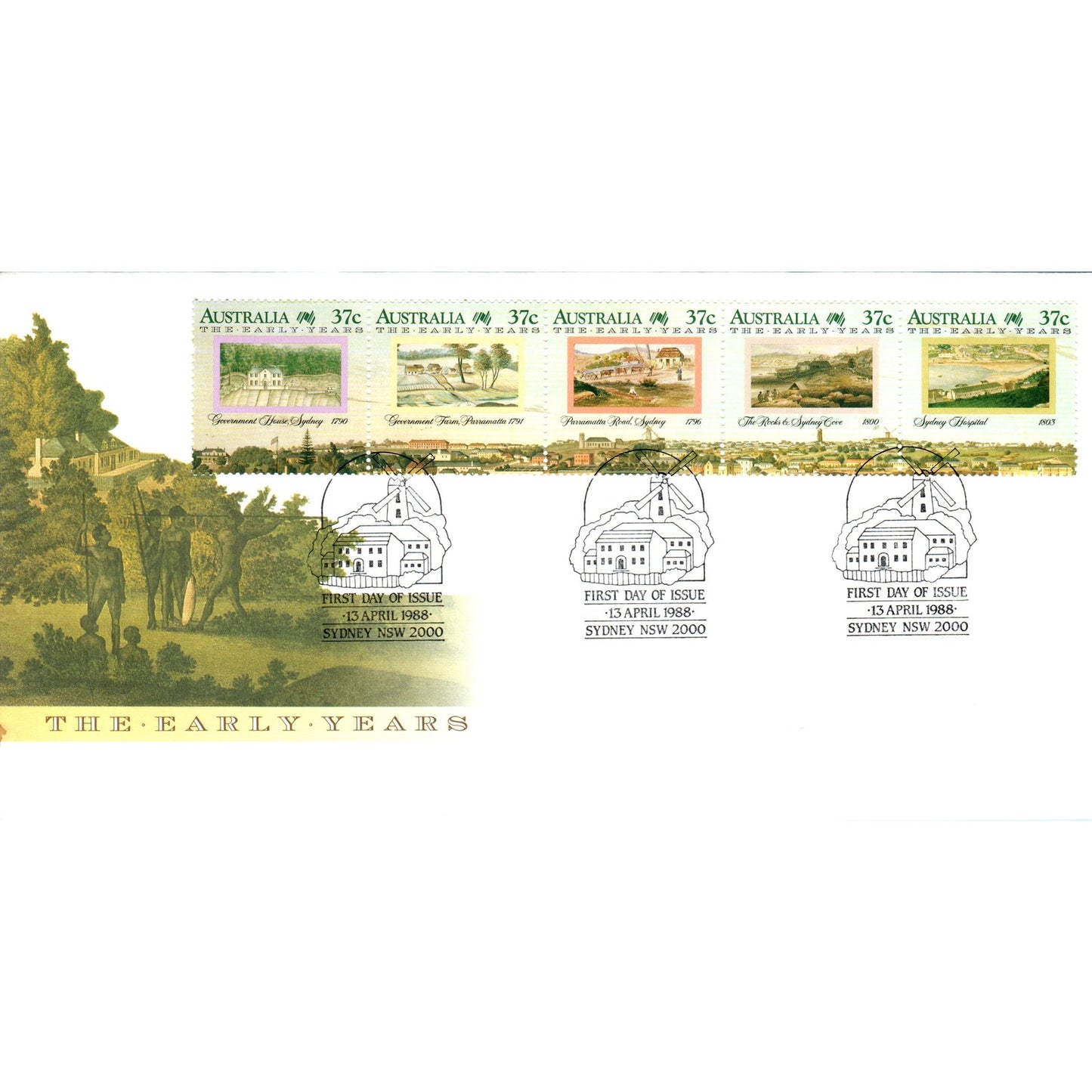 Australian 1988 Early Years FDC Stamp Postal Cover Envelope TI5-PC1