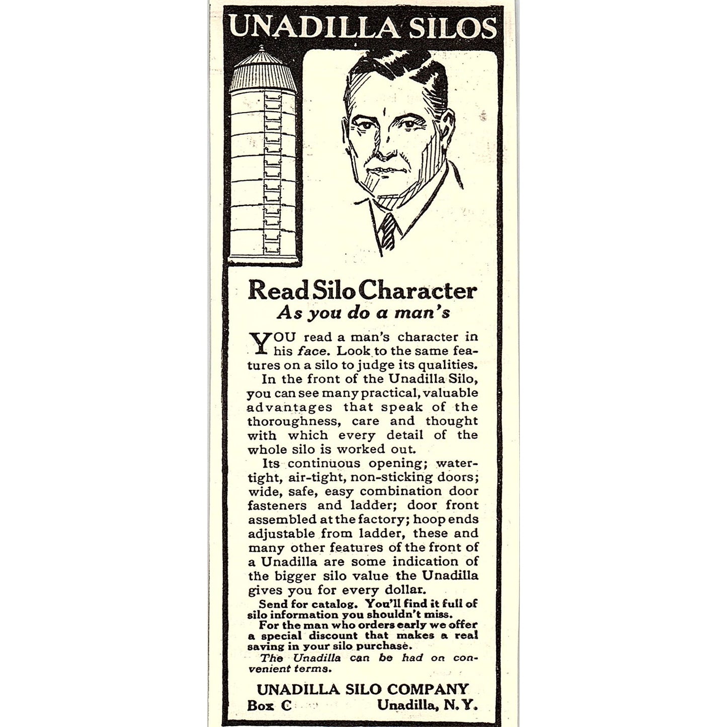Unadilla Silo Company Unadilla NY 1924 Ad AG3-H2