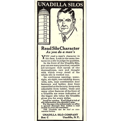 Unadilla Silo Company Unadilla NY 1924 Ad AG3-H2