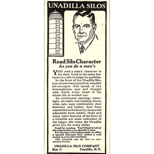 Unadilla Silo Company Unadilla NY 1924 Ad AG3-H2