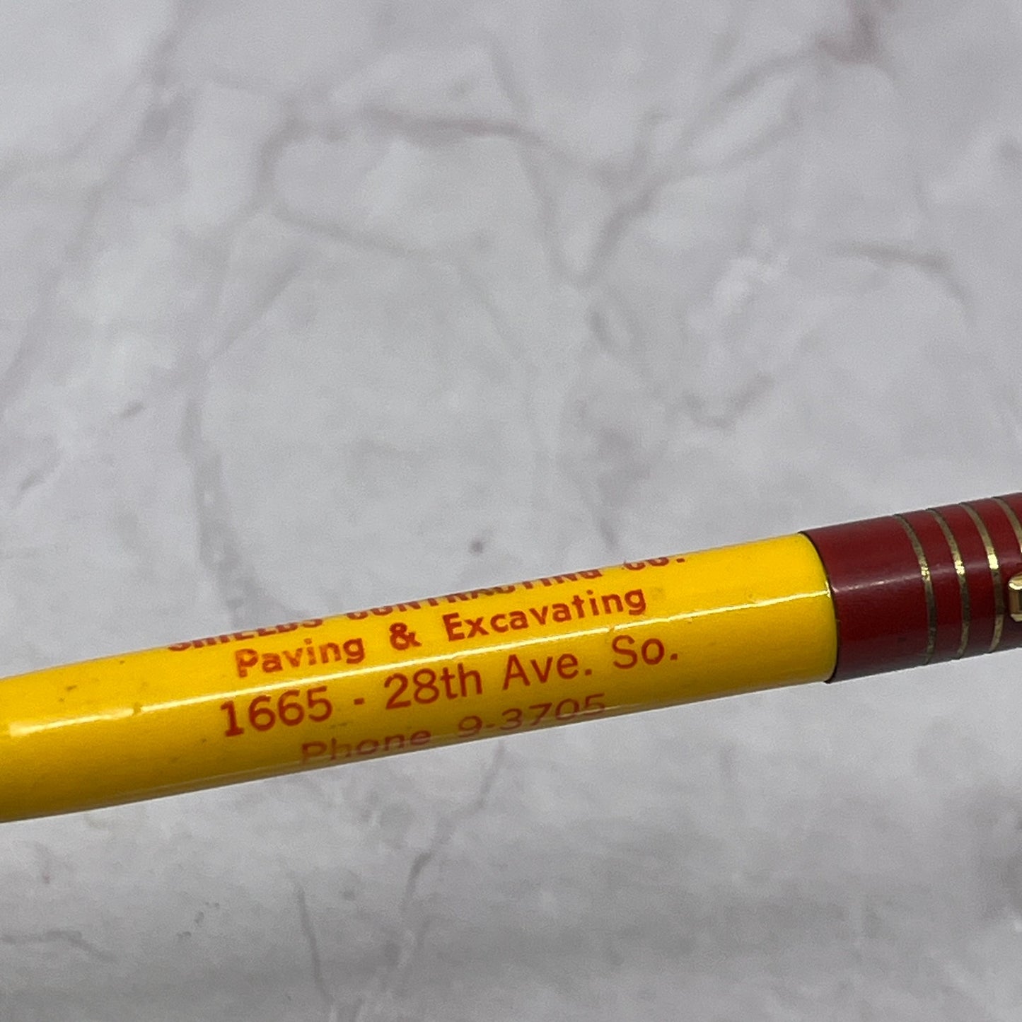 Vintage Shields Contracting Paving & Excavating Sample Mechanical Pencil SC1-P