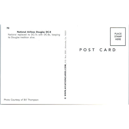 National Airlines Douglas DC-8 Vintage Postcard TG8-PC