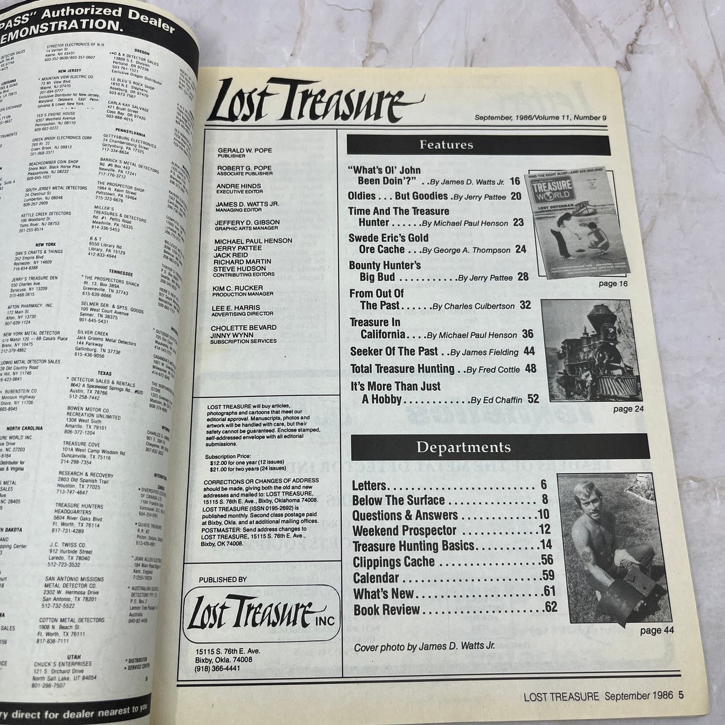 1986 Sept - Lost Treasure Magazine - Treasure Hunting Gold Prospecting M15