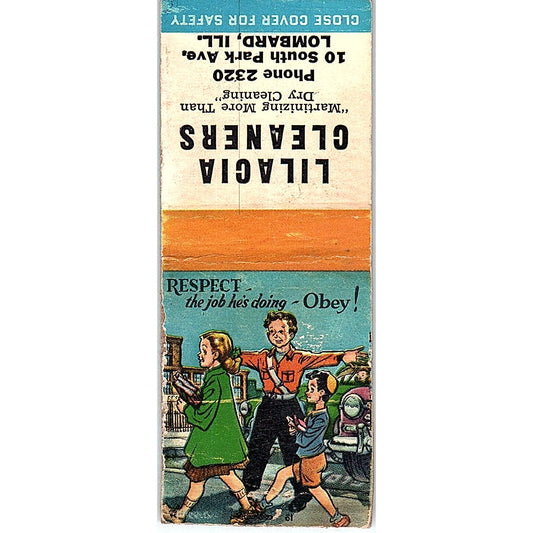 Lilacia Cleaners Lombard IL Vintage Matchbook Cover SC7-Y7