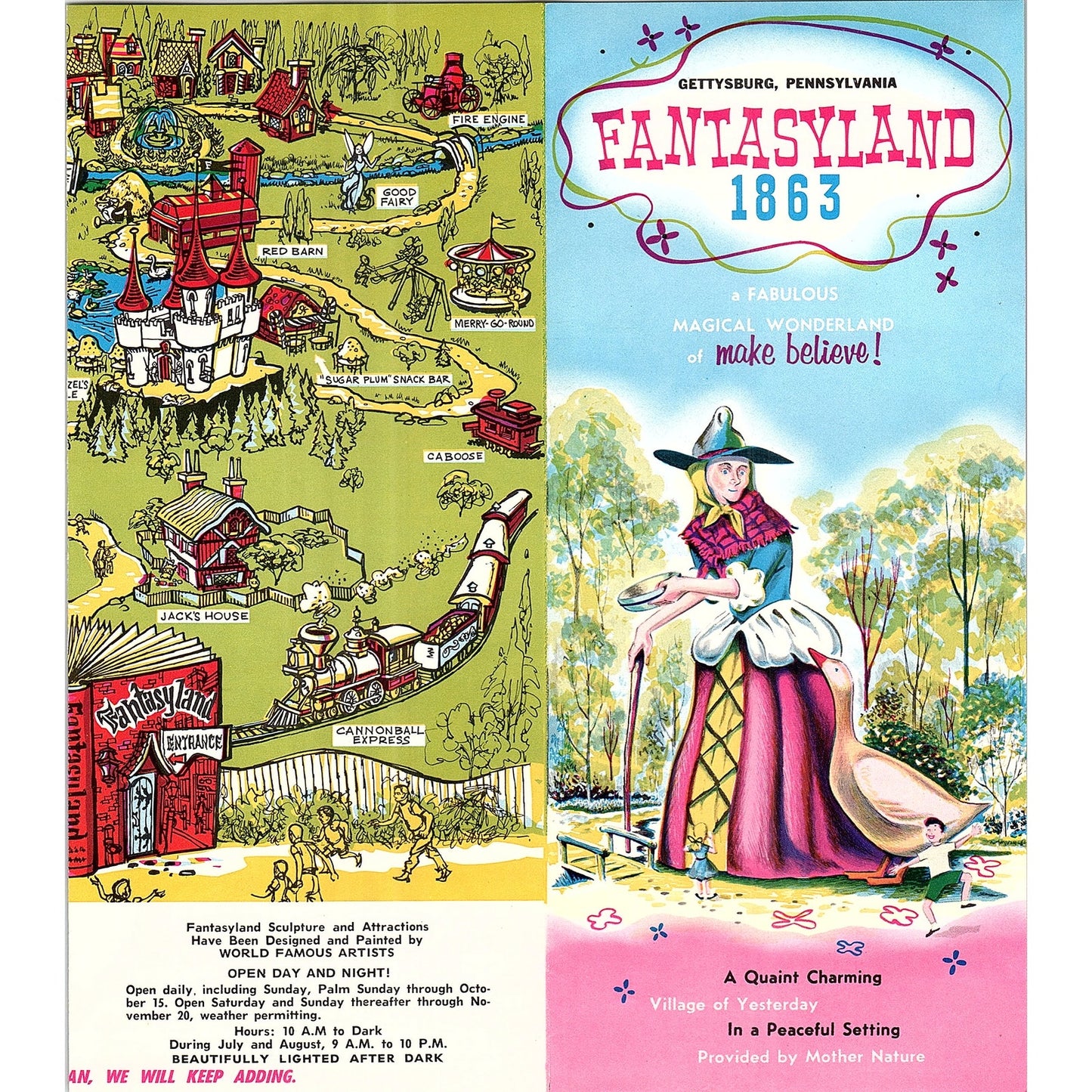 Gettysburg PA Fantasyland 1863 Vintage Travel Brochure TH2-TB5