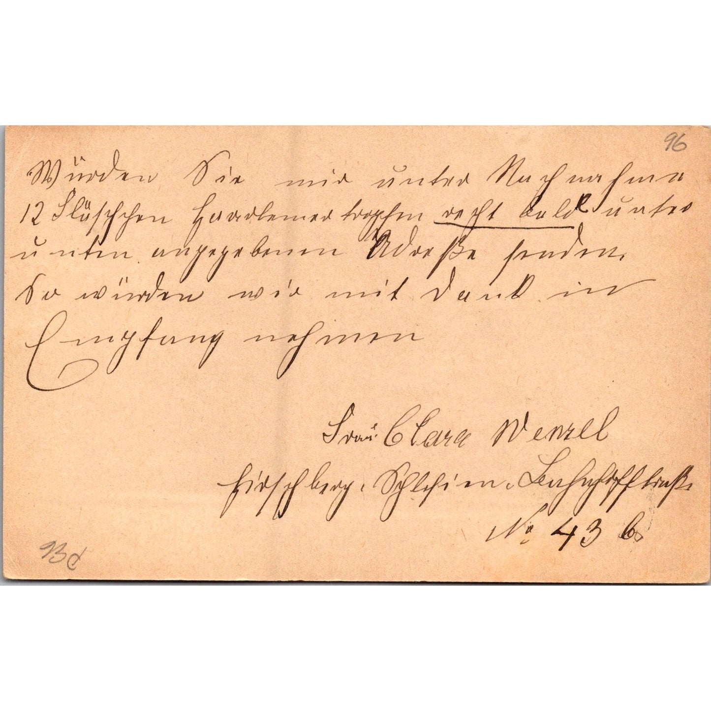 Wenzel Hirschberg 1915 German Reich Postcard P5-11