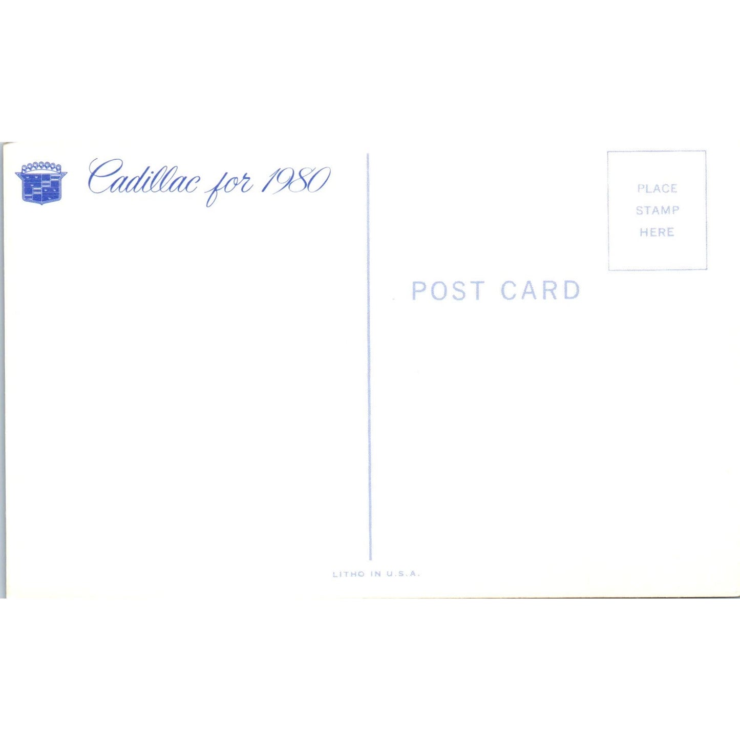 1980 Cadillac Brown Sedan Promo Vintage Postcard PC6