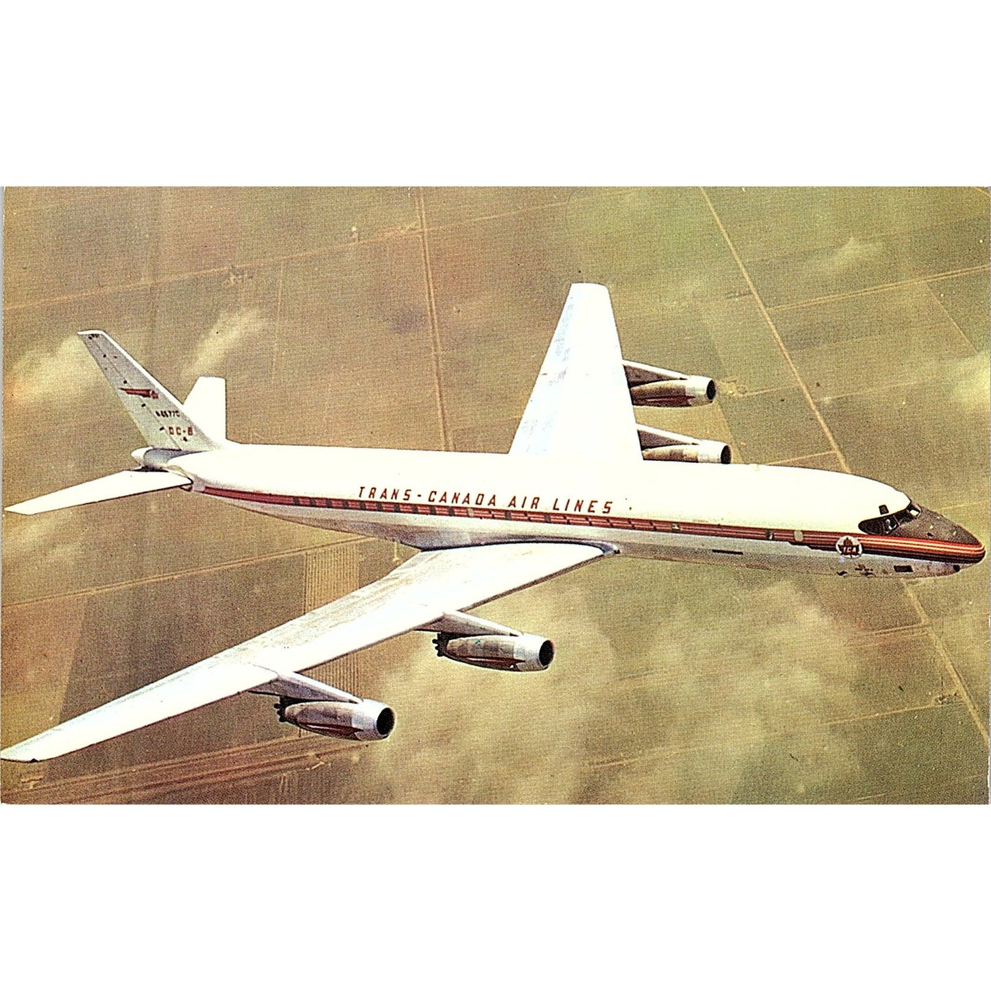 Douglas DC-8 Jetliner Trans-Canada Airlines Vintage Postcard PE16