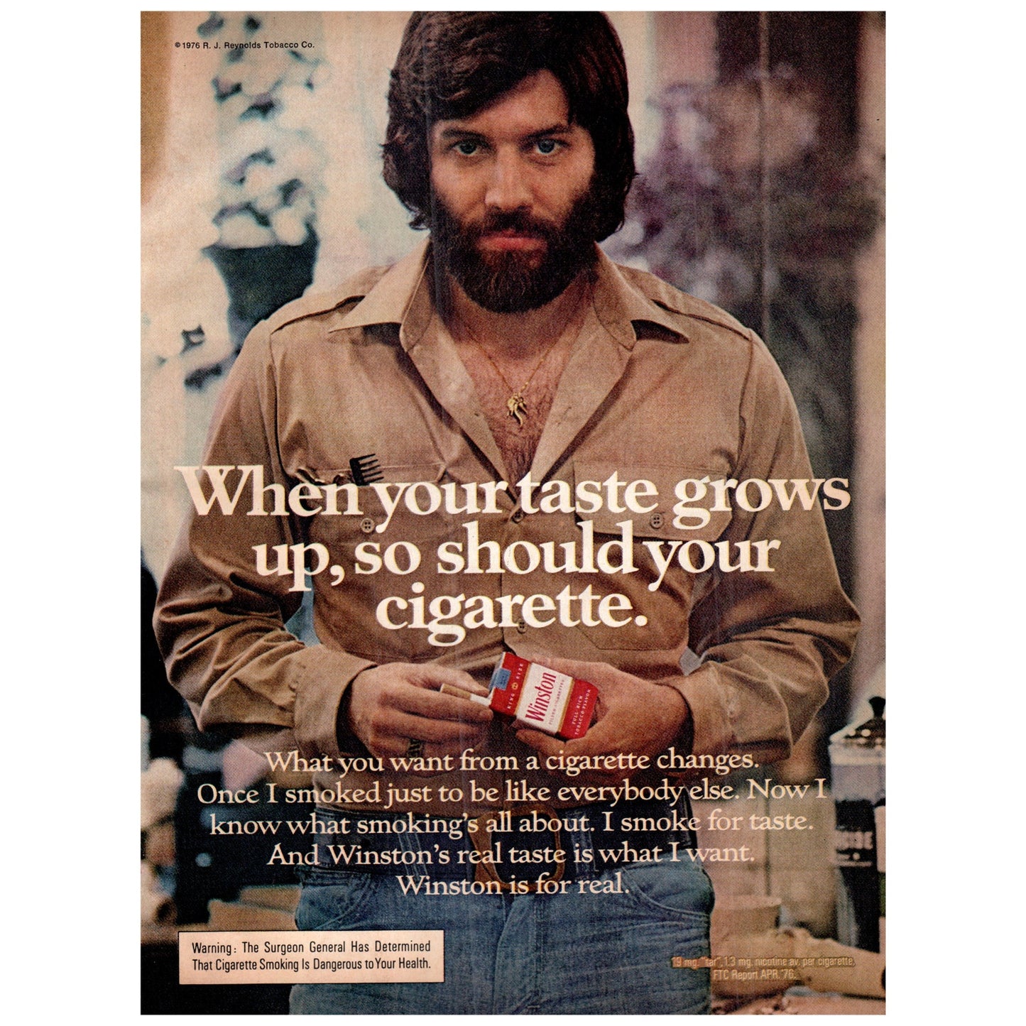 Winston Cigarettes - When Your Taste Grows Up 1977 Ad D25