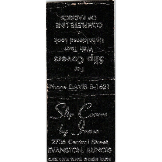 Slip Covers By Irene Evanston IL Vintage Matchbook Cover SE5-Y2
