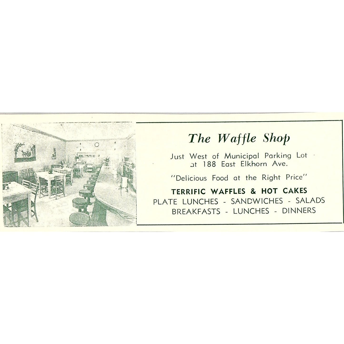 Louie-Ville Amusement Park Little Dipper Waffle Shop 1957 Estes Park CO AG4-M1