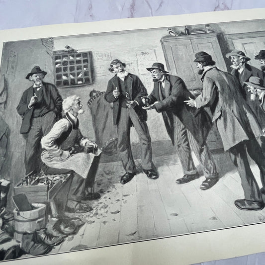 The Monroe Doctrine - Original 1904 A.B. Frost Art Print V14-3