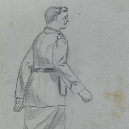 1940s Lot of 7 Art Student 7x10 Fashion Sketches & Studies Winifred Schutsky TC5
