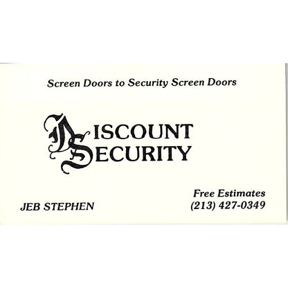 Discount Security Jeb Stephen Vintage Business Card SB4-B3