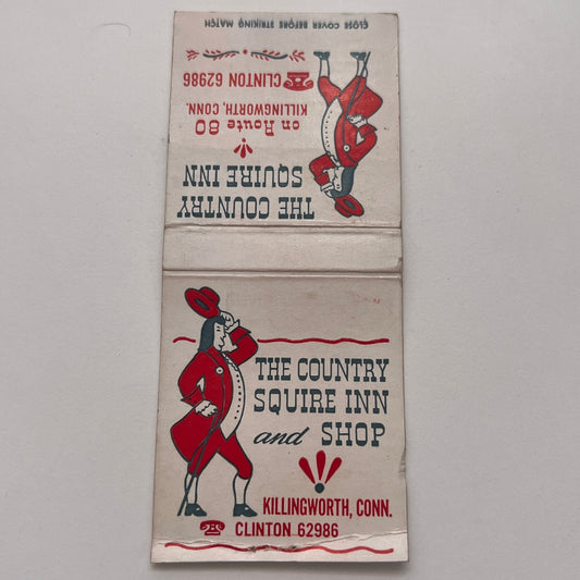 The Country Squire Inn and Shop Killingworth CT Vintage Matchbook Cover TB8-MB-3