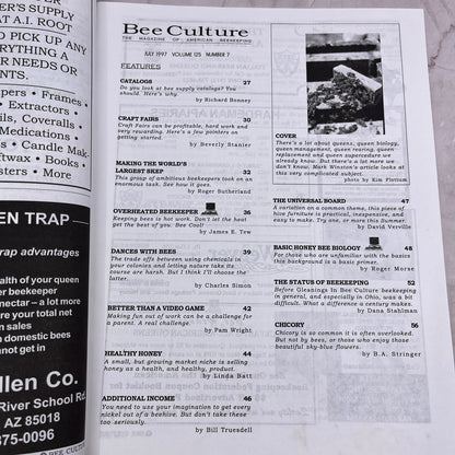 1997 July - Bee Culture Magazine - Bees Beekeeping Honey M33