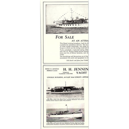 Winthrop L. Warner Naval Architect Yacht Broker Middletown CT 1932 AG2-3